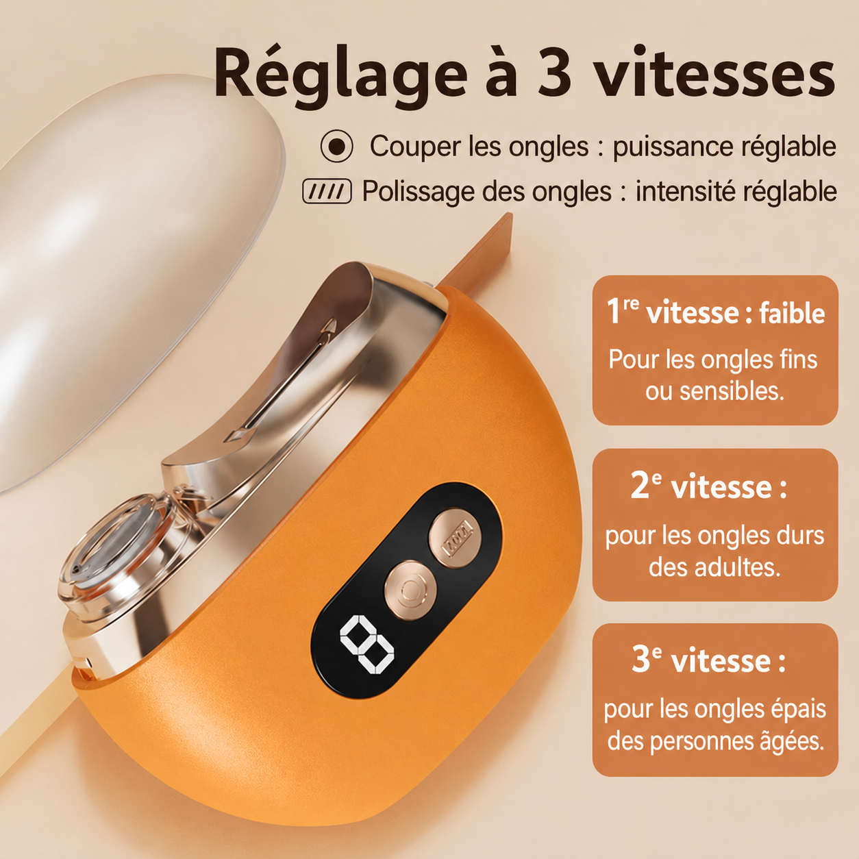 Coupe ongle électronique,rechargeables